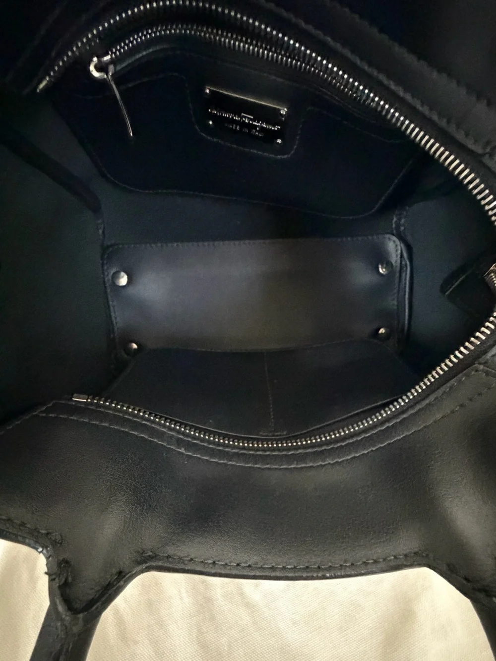 Salvatore Ferragamo Royal Double Mini Leather Tote Bag